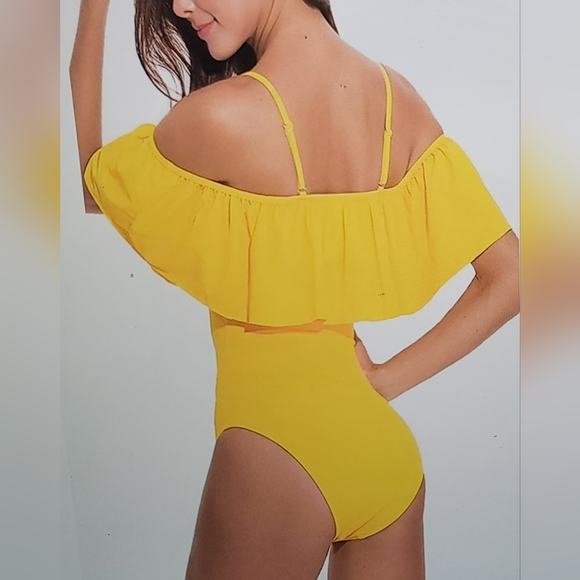 NWT RUFFLE SHOULDER STRAP FLOUNCE Swim Bathing Suit XL - Picture 6 of 13